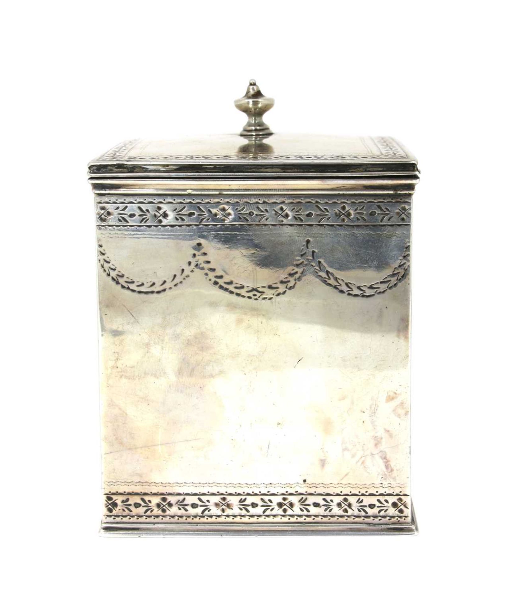 A George III silver tea caddy, - Image 3 of 5