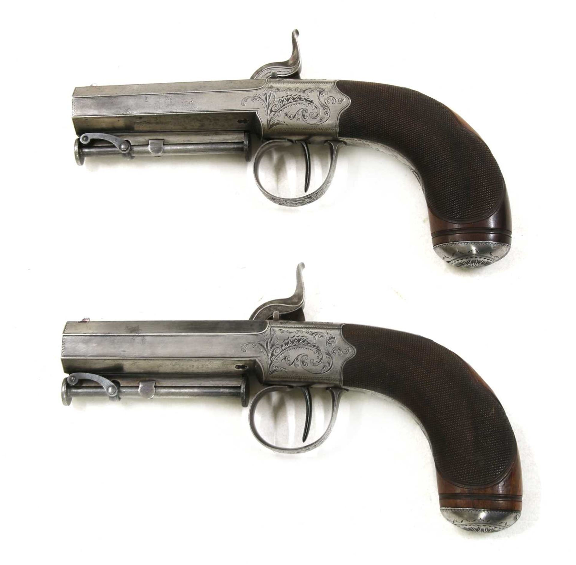 A cased pair of percussion travelling pistols by Forsyth & Co, - Image 3 of 5