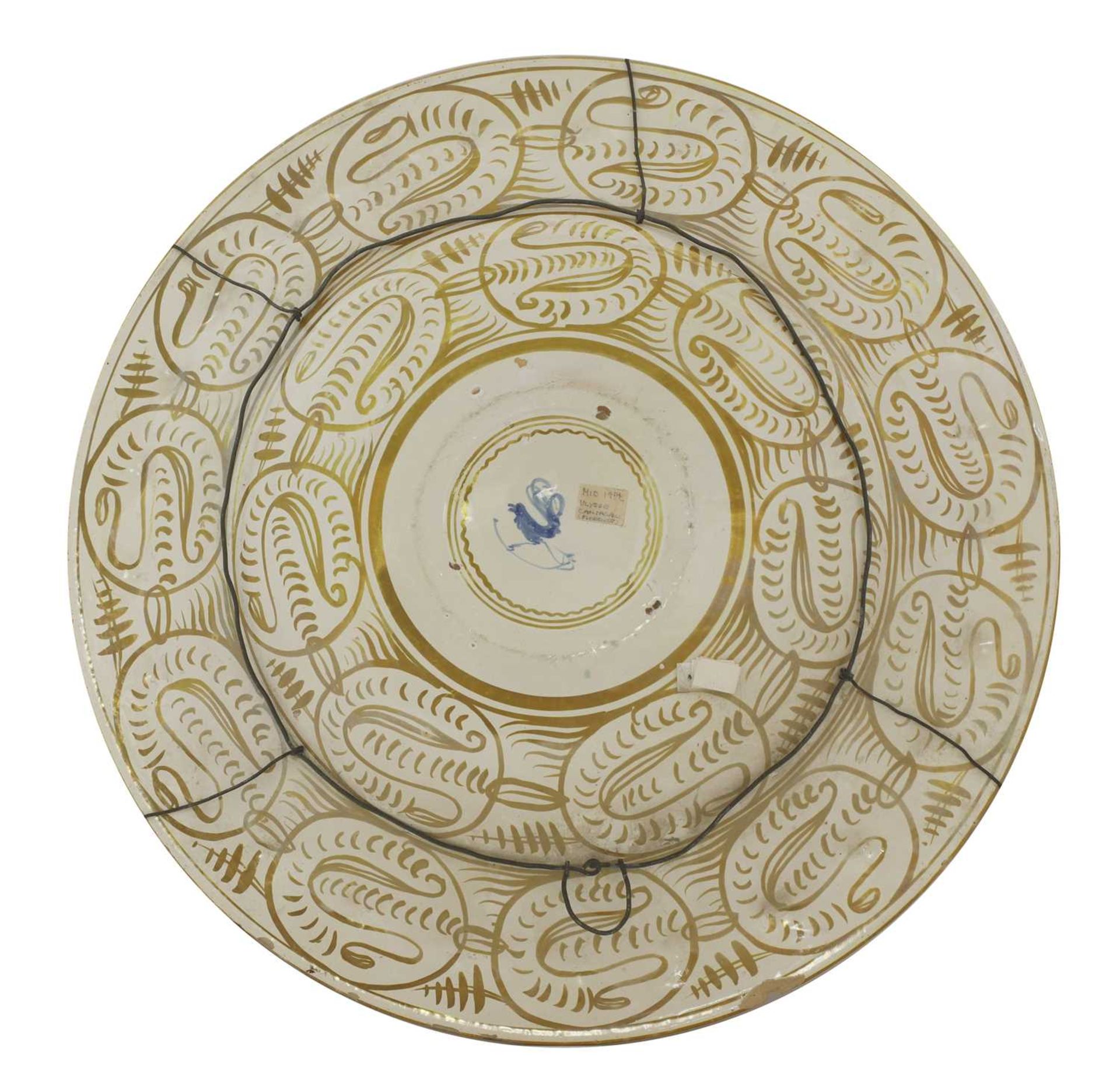 A Cantagali lustre charger, - Image 2 of 2