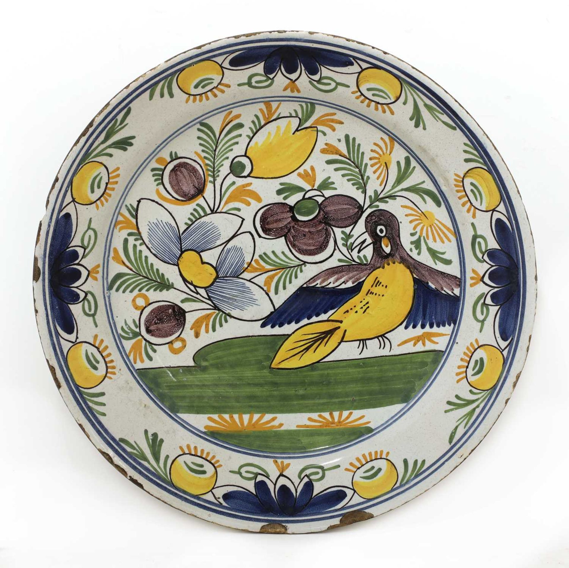 A Dutch delft charger,