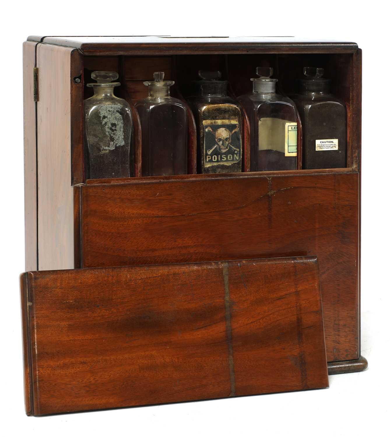 A mahogany cased travelling apothecary cabinet, - Image 3 of 5