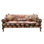 A three-seater settee,