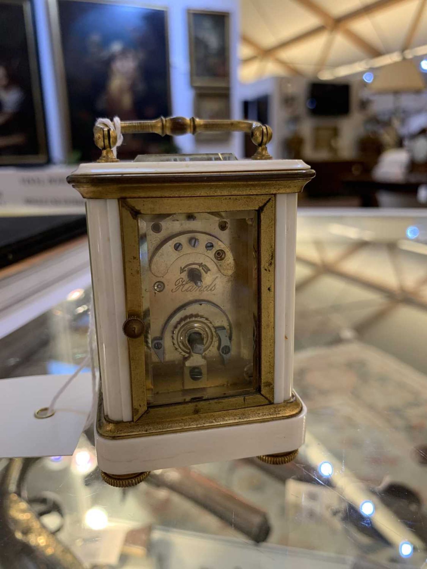 A brass and ivory miniature carriage clock, - Image 17 of 19