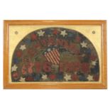 An unusual North American centennial hook rug,