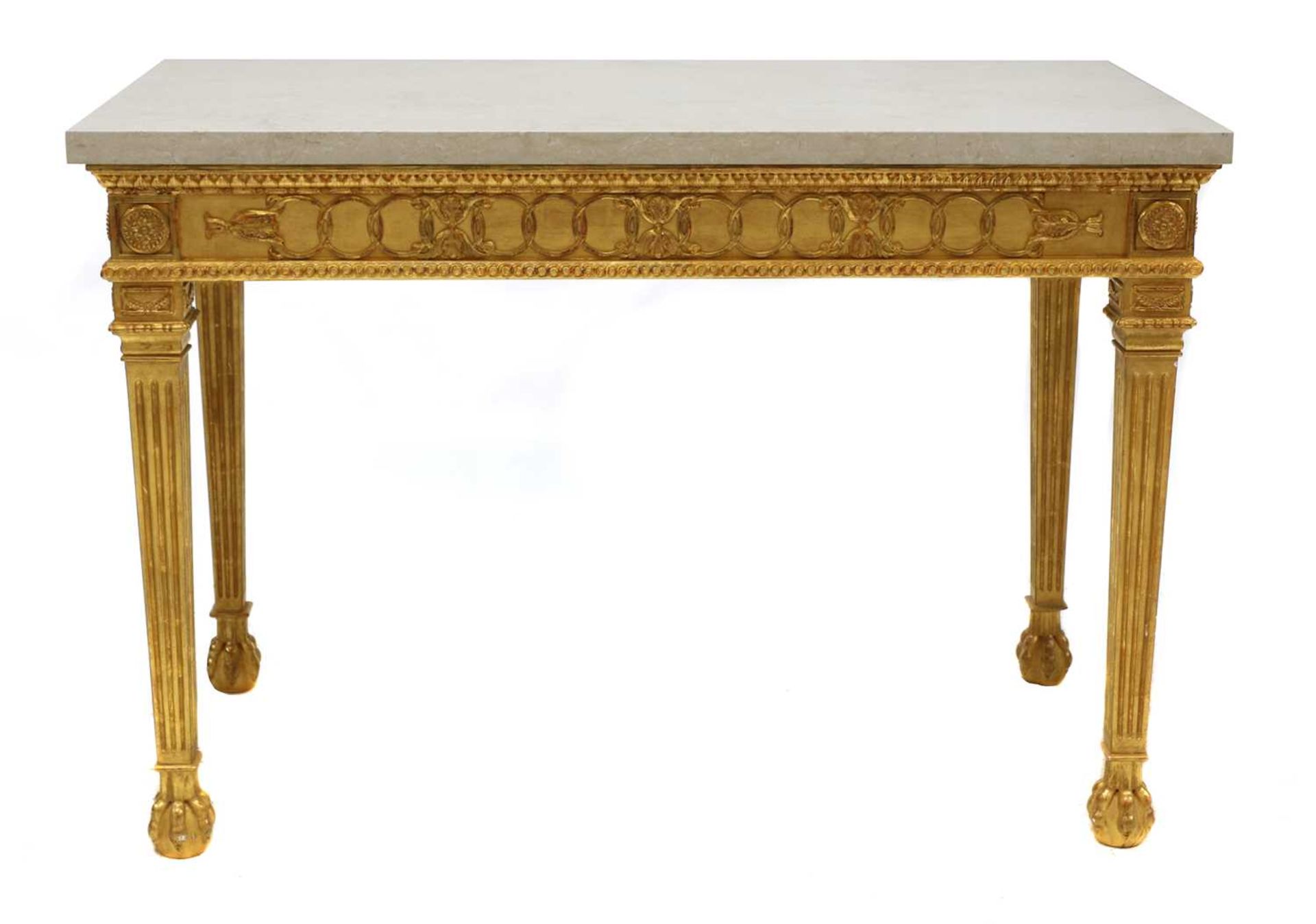 A pair of giltwood console tables - Image 2 of 13