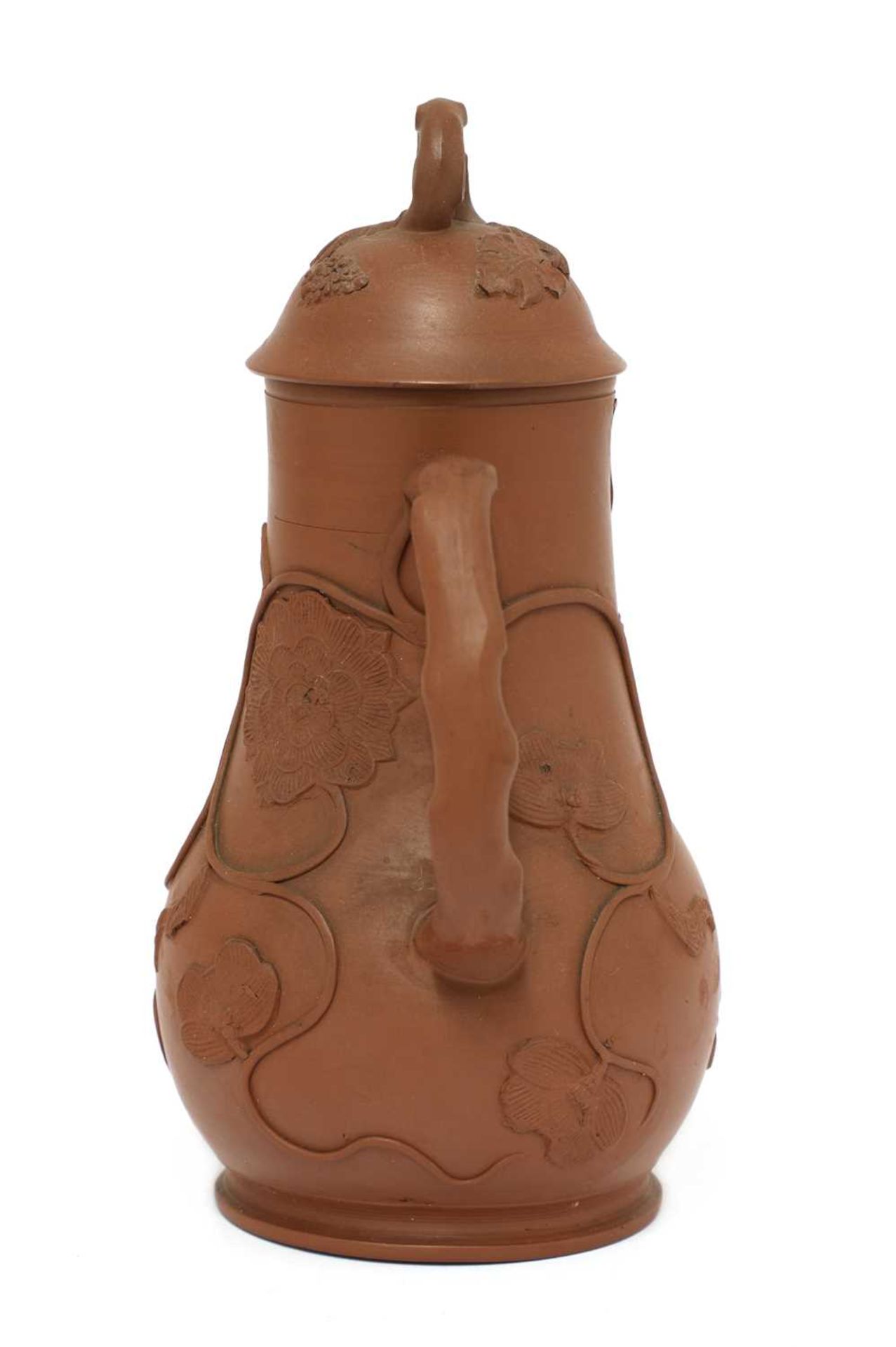 A Staffordshire redware small baluster-shaped coffee pot and domed cover, - Image 2 of 4