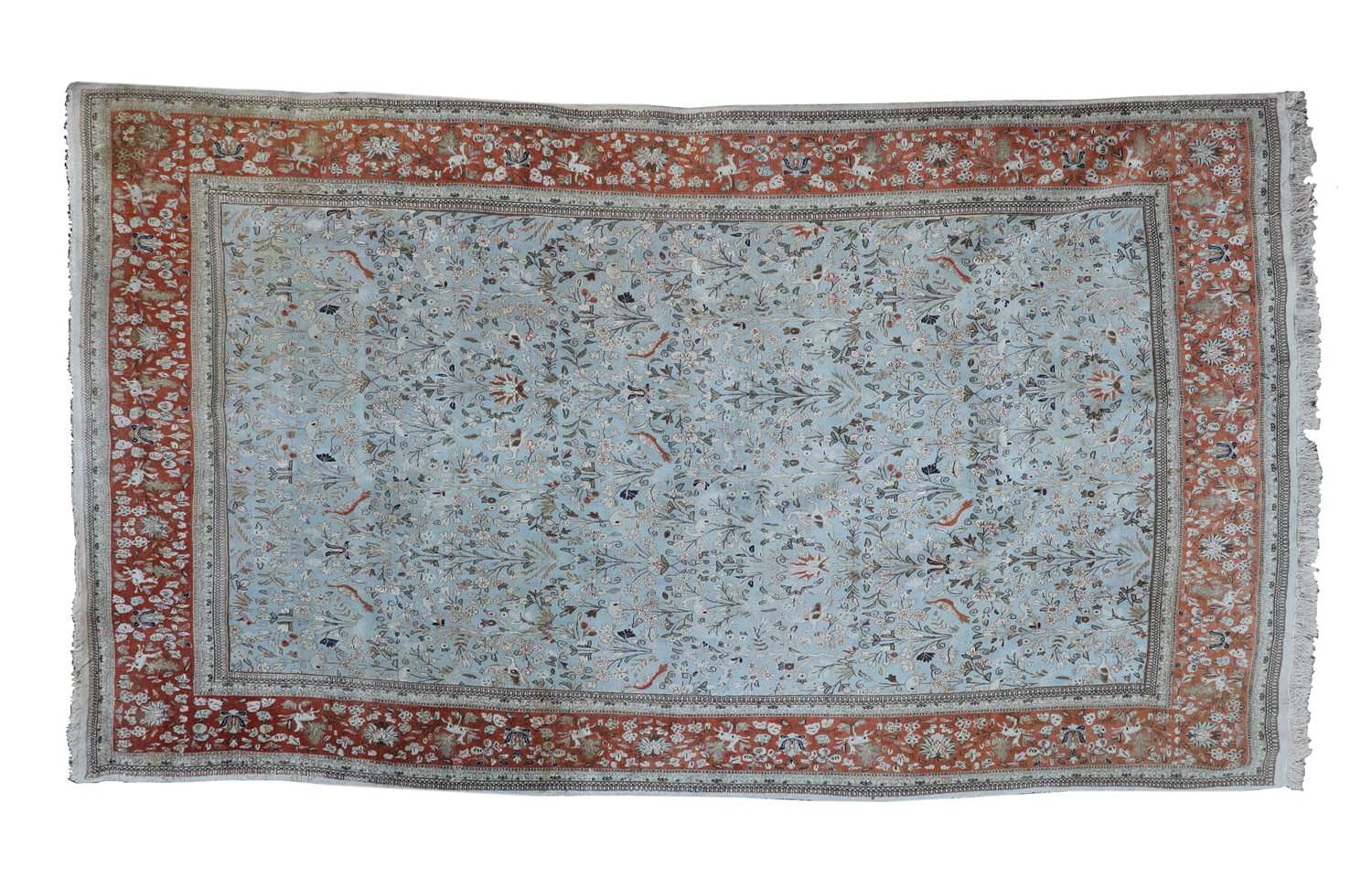 A large Persian carpet,