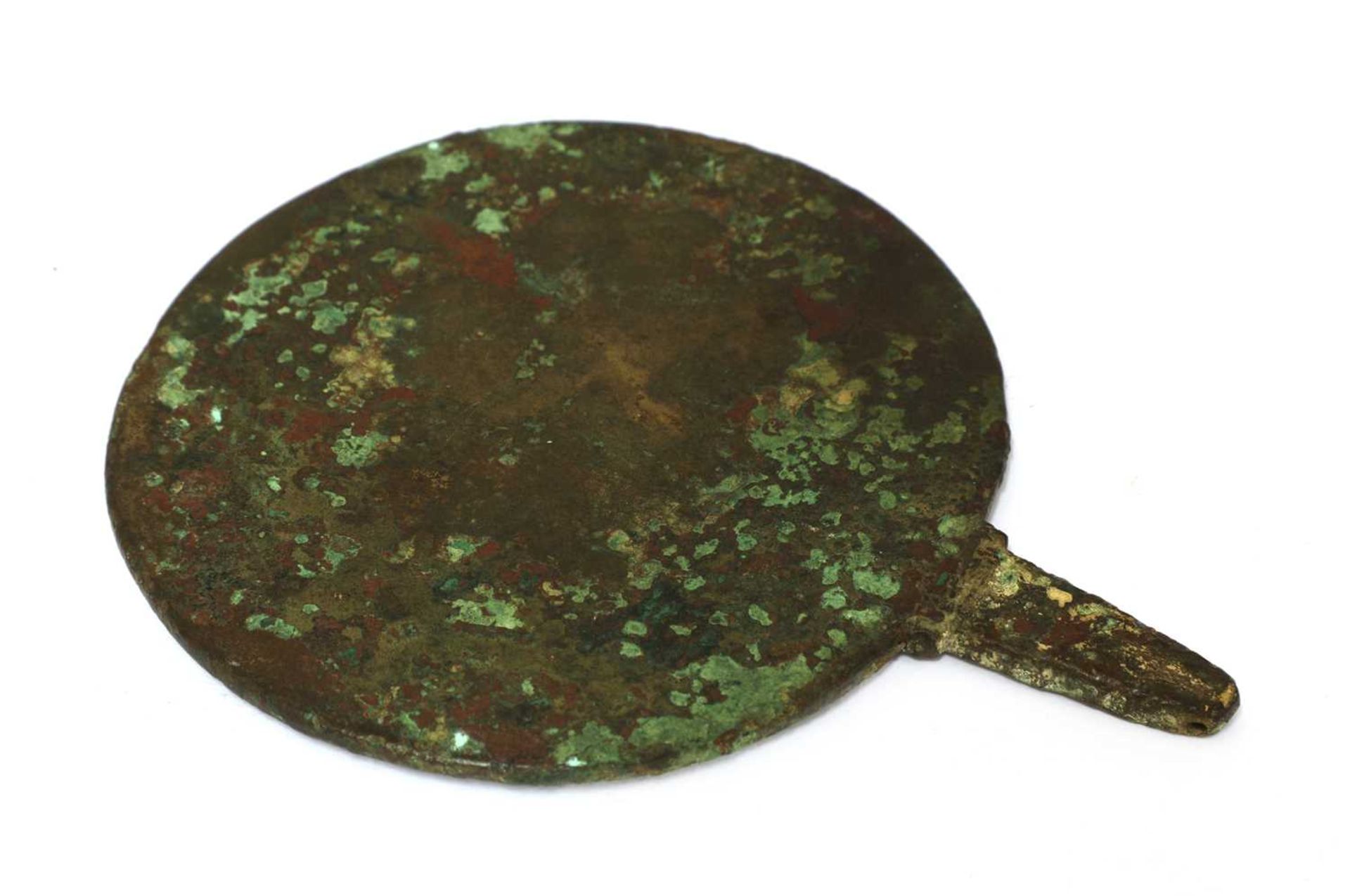A bronze and ivory mirror, - Image 3 of 3