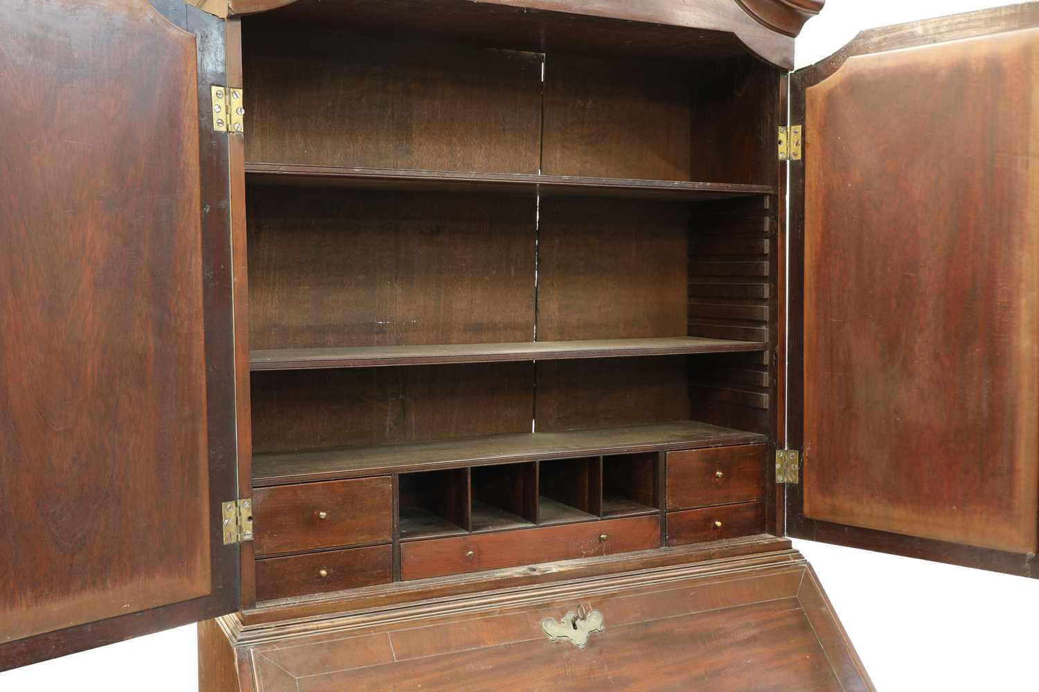 A George III mahogany bureau bookcase, - Image 6 of 6