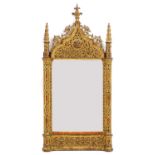 A Gothic Revival wall mirror,