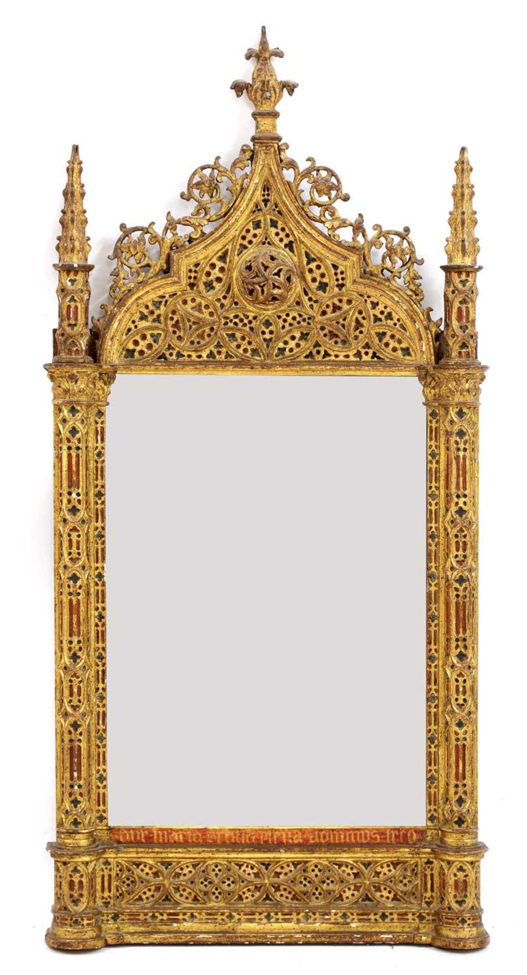 A Gothic Revival wall mirror,