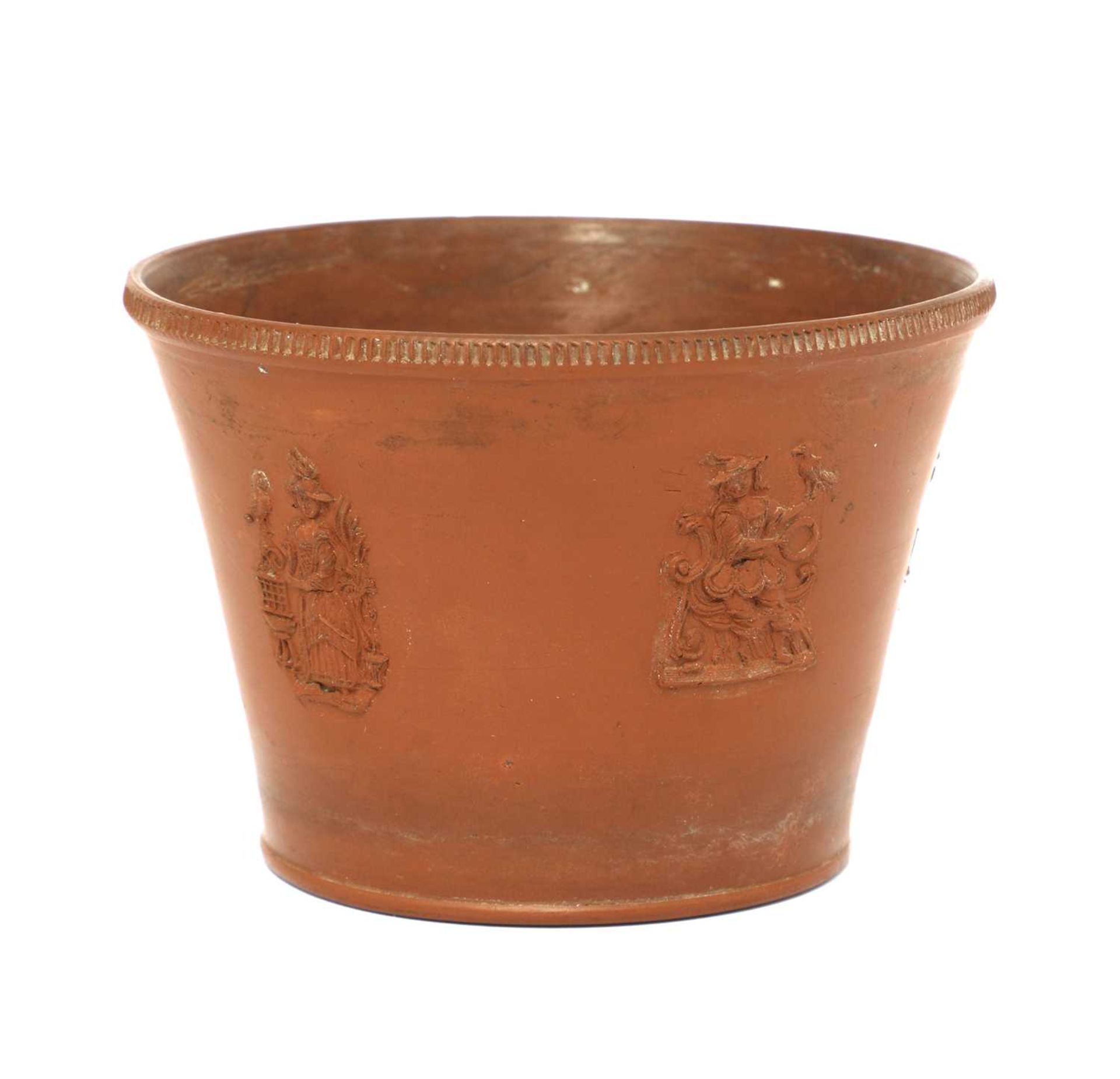 An unusual Staffordshire redware flared flowerpot, - Image 2 of 12