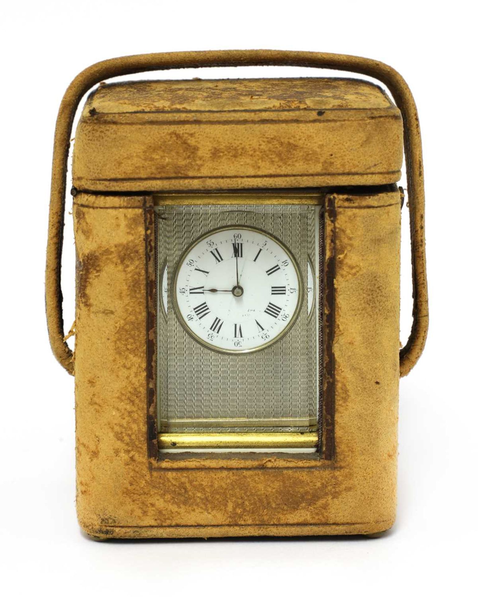 A brass and ivory miniature carriage clock, - Image 2 of 19