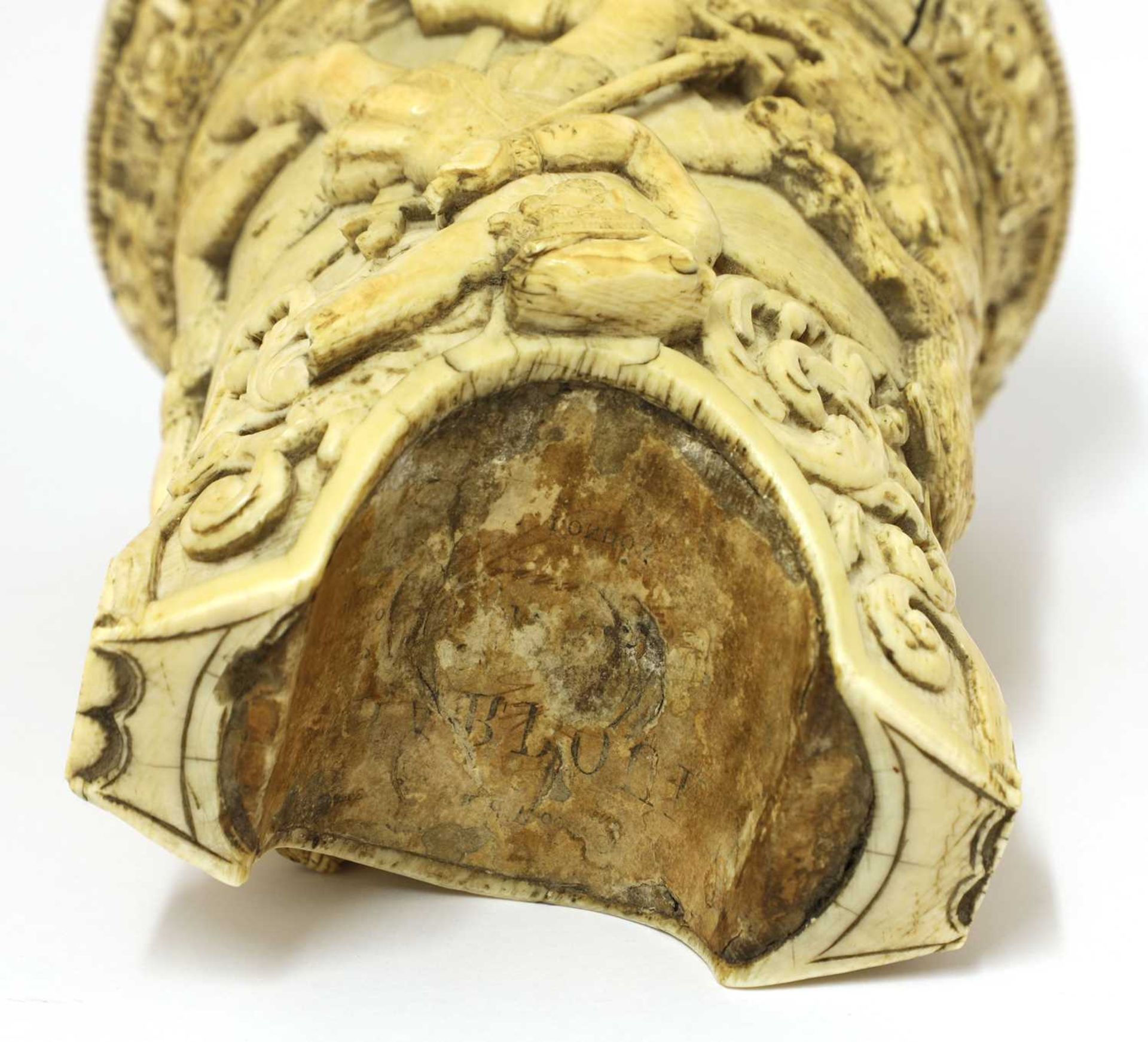 A carved ivory gun rest, - Image 4 of 5