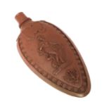 An unusual Staffordshire redware scent bottle,