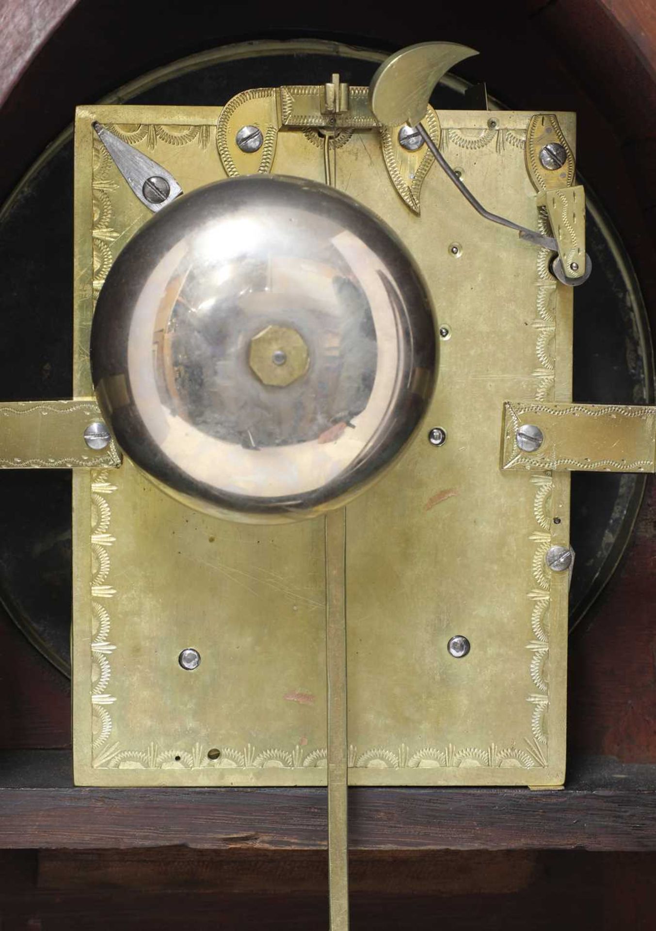 A mahogany lancet-cased bracket clock, - Image 3 of 5