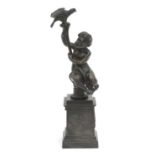 A French bronze figure of a putto,
