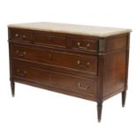 A French mahogany commode,