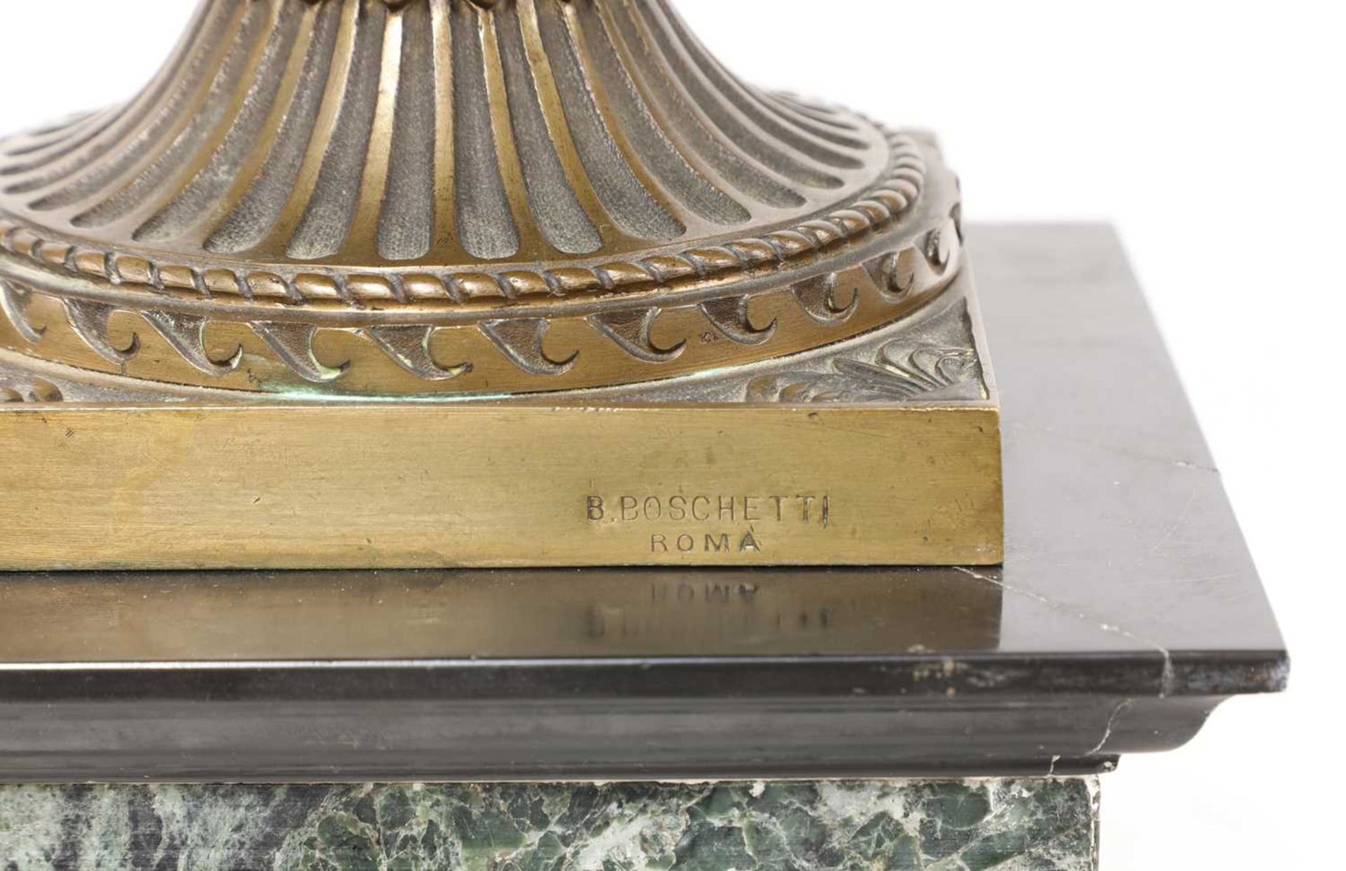 An Italian grand tour bronze urn by Boschetti (1820-1870), - Image 8 of 8