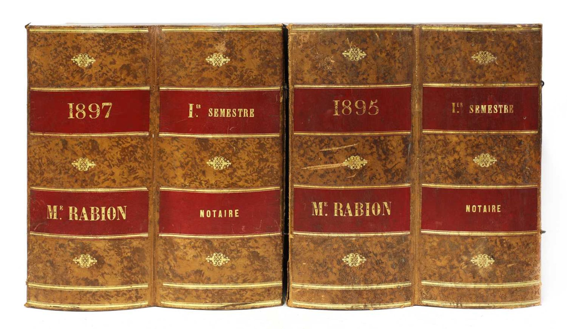 A pair of French book boxes,