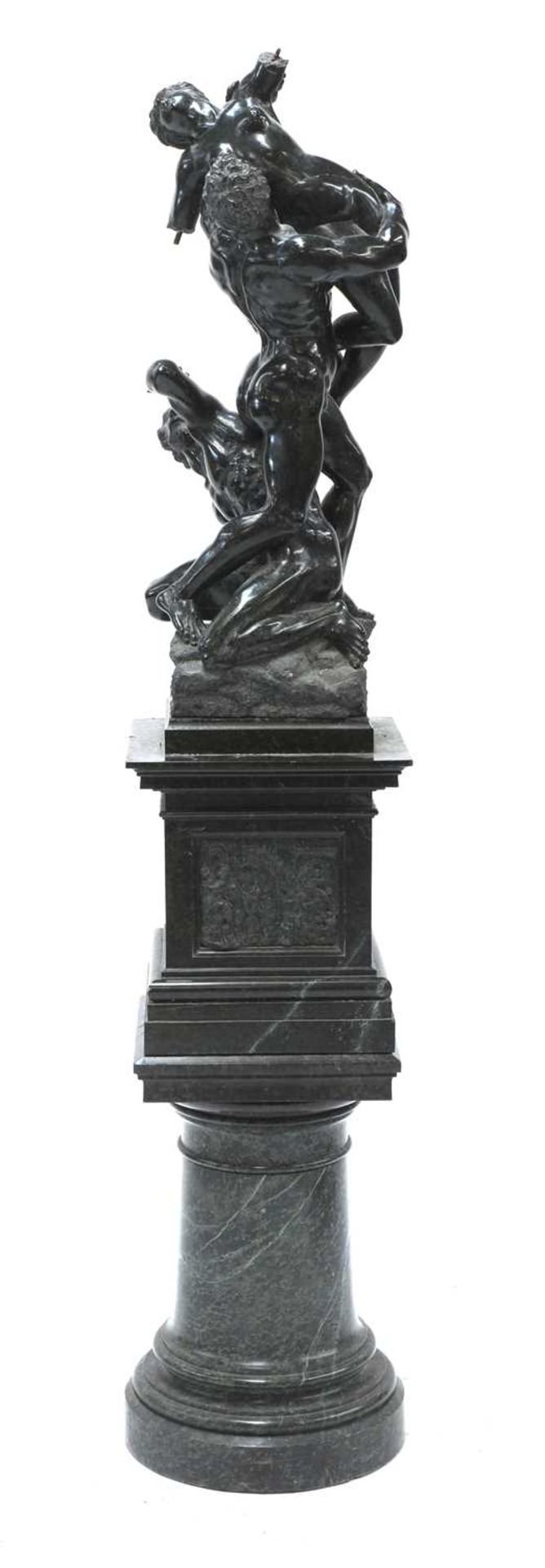A green marble figure group after Giambologna (Flemish, 1529-1608)
