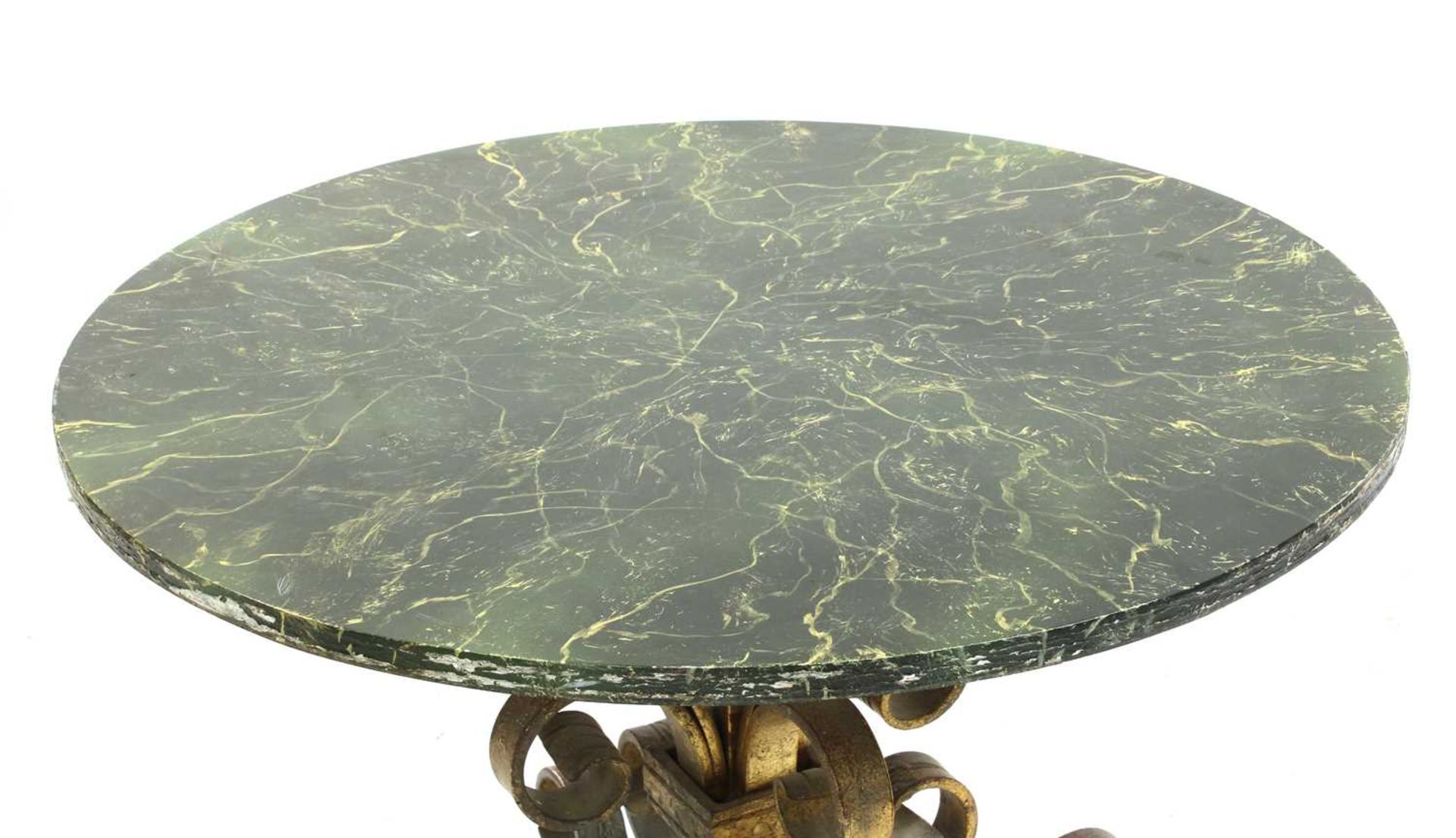 A French wrought iron centre table, - Image 2 of 3