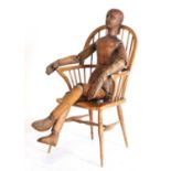 A French carved pine artist's lay figure,