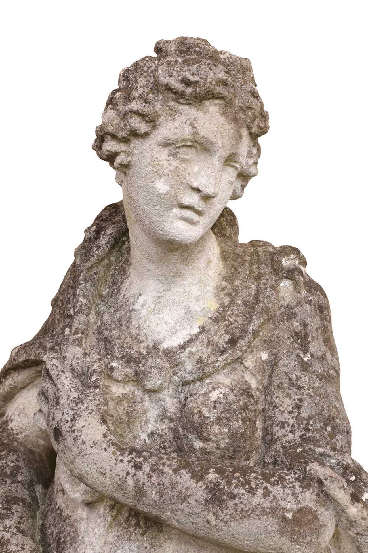 A weathered composite stone figure after the antique - Image 2 of 4