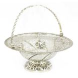 A George III silver cake basket,
