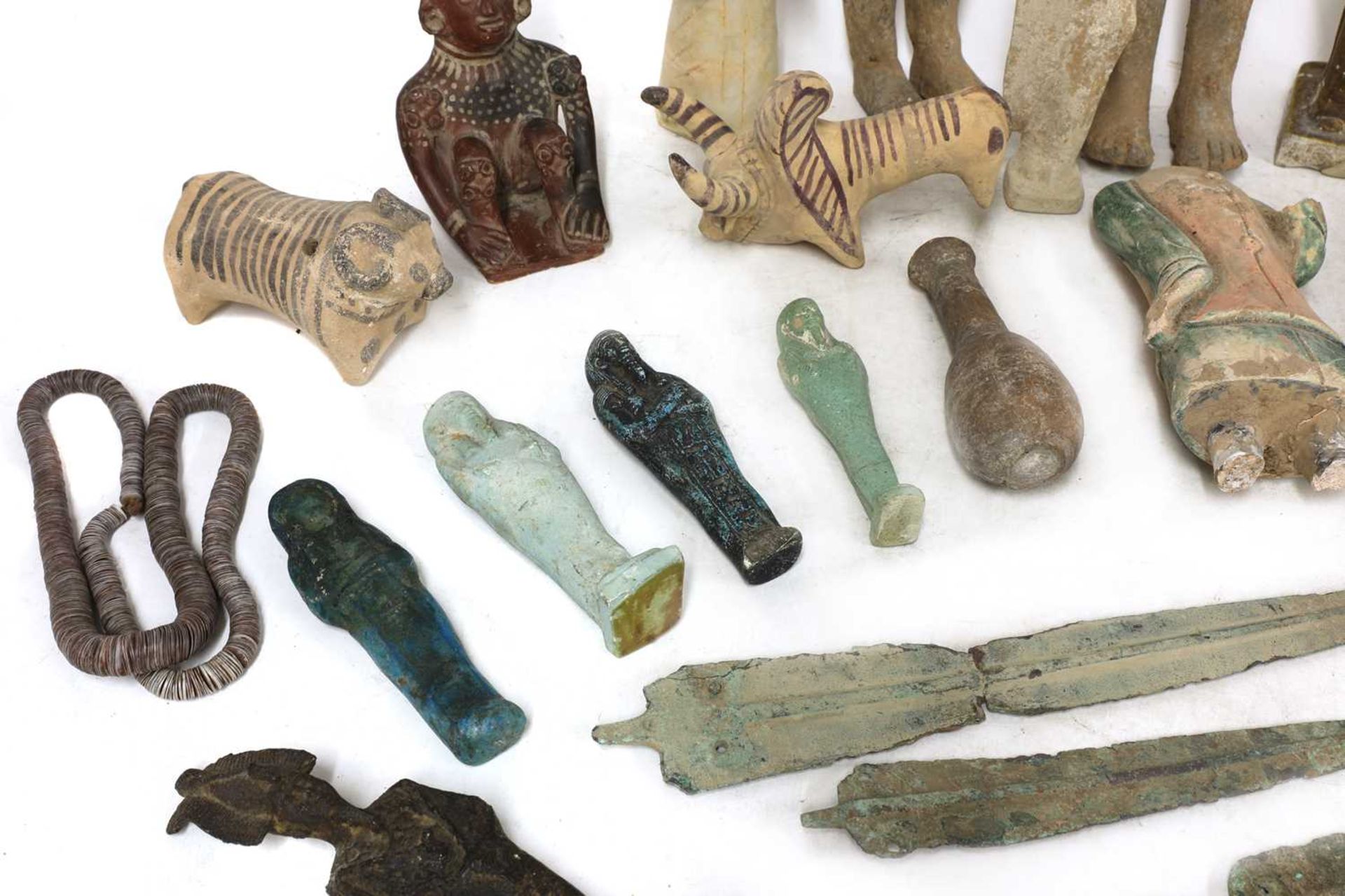 A collection of ancient and later pottery figures and artefacts, - Image 4 of 4