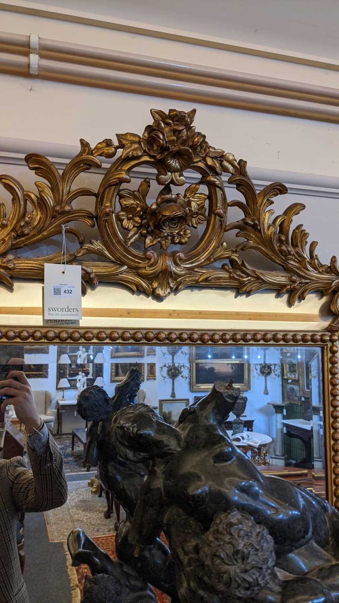 A French carved giltwood and composition wall mirror, - Image 13 of 13