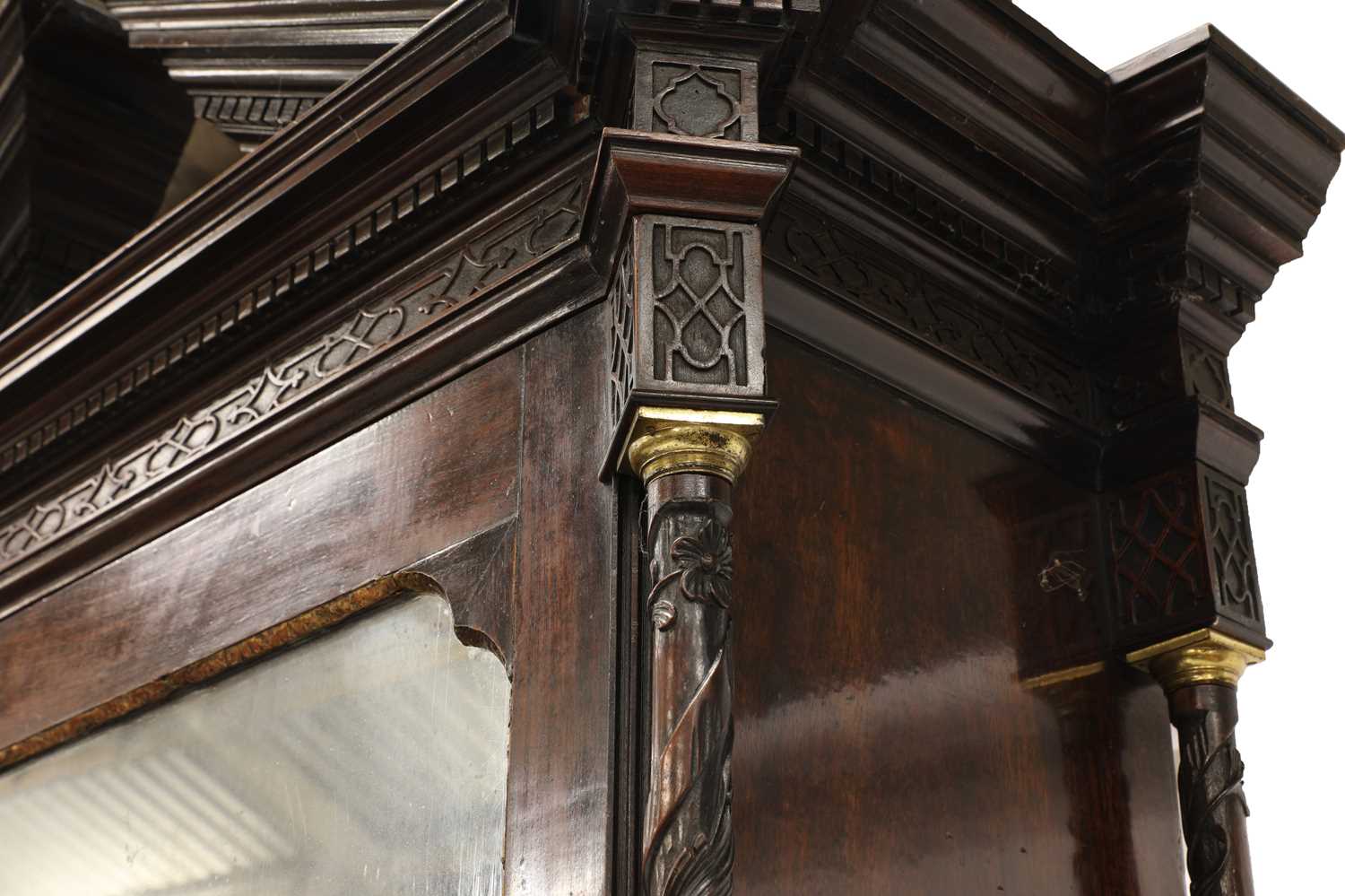 A Chippendale period mahogany secretaire bookcase, - Image 7 of 9