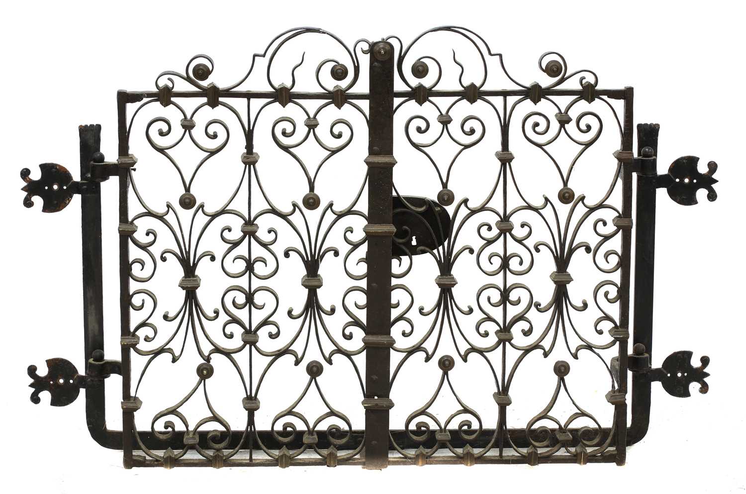 An ornate Italian iron window grille, - Image 2 of 2