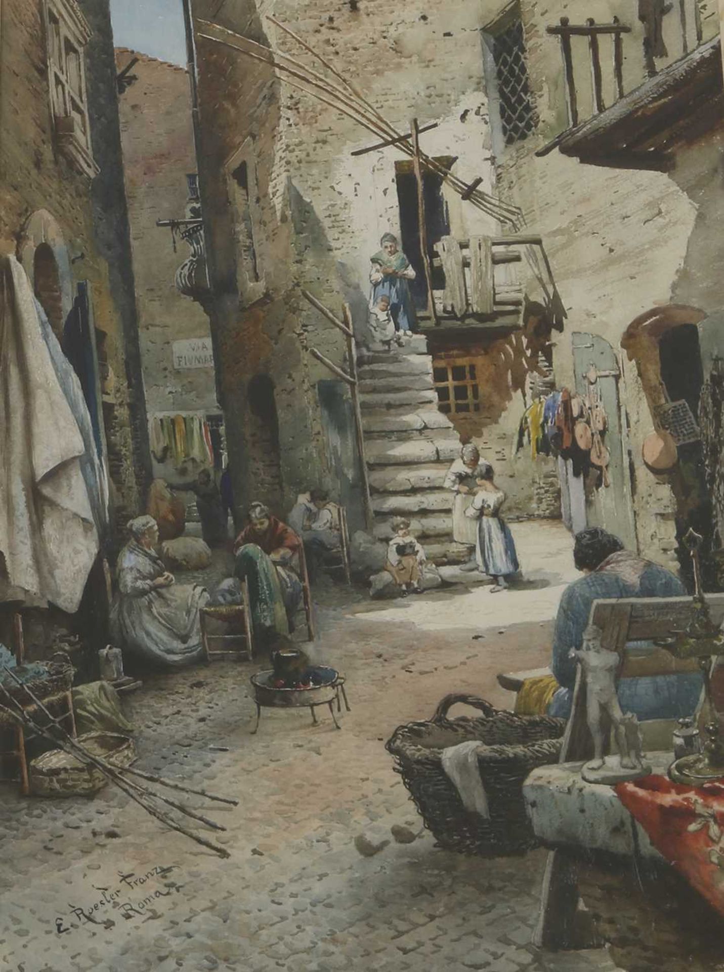 Ettore Roesler Franz (Italian, 1845-1907) - Image 9 of 10