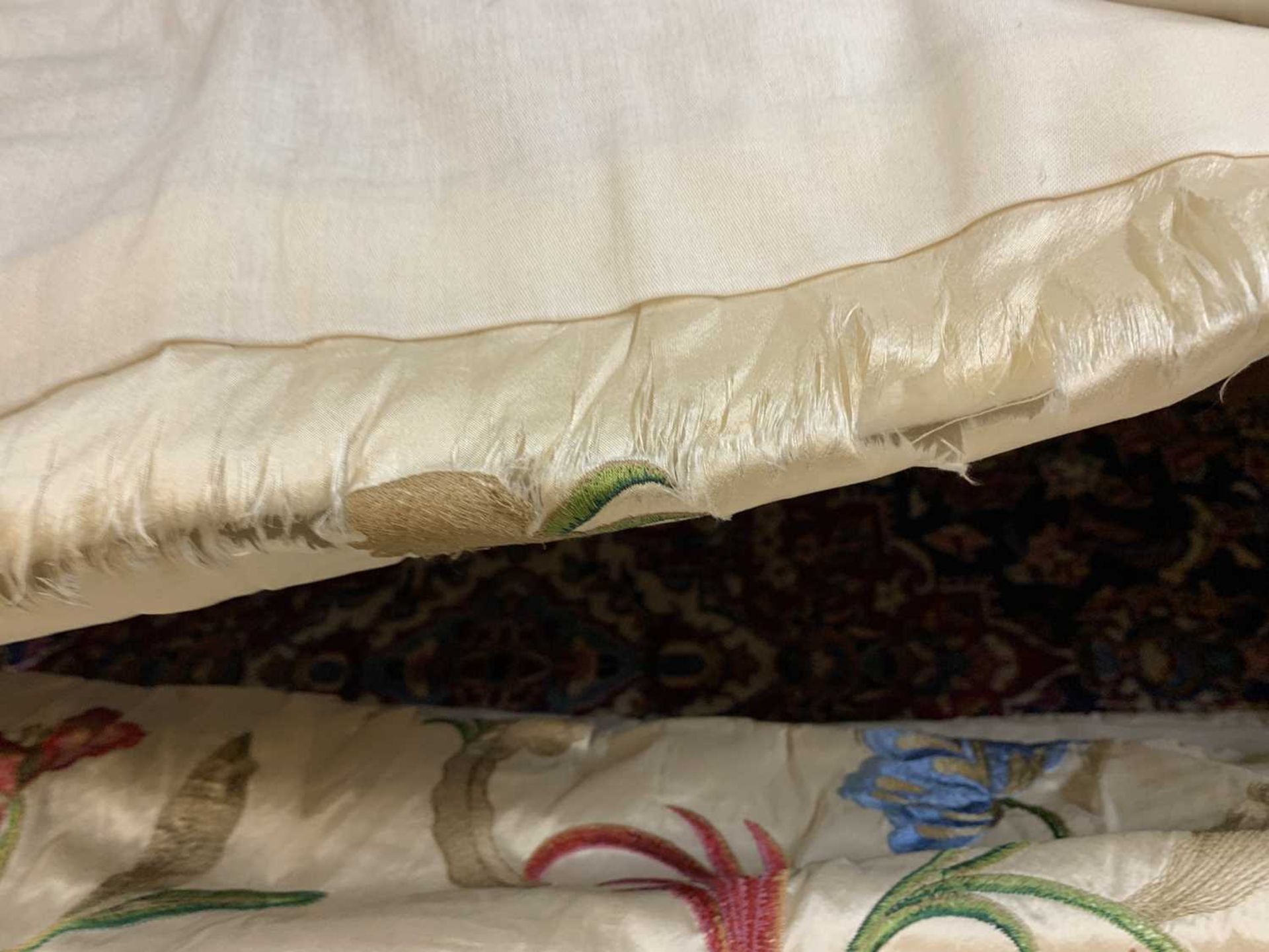 Three pairs of lined and interlined silk curtains, - Image 28 of 62