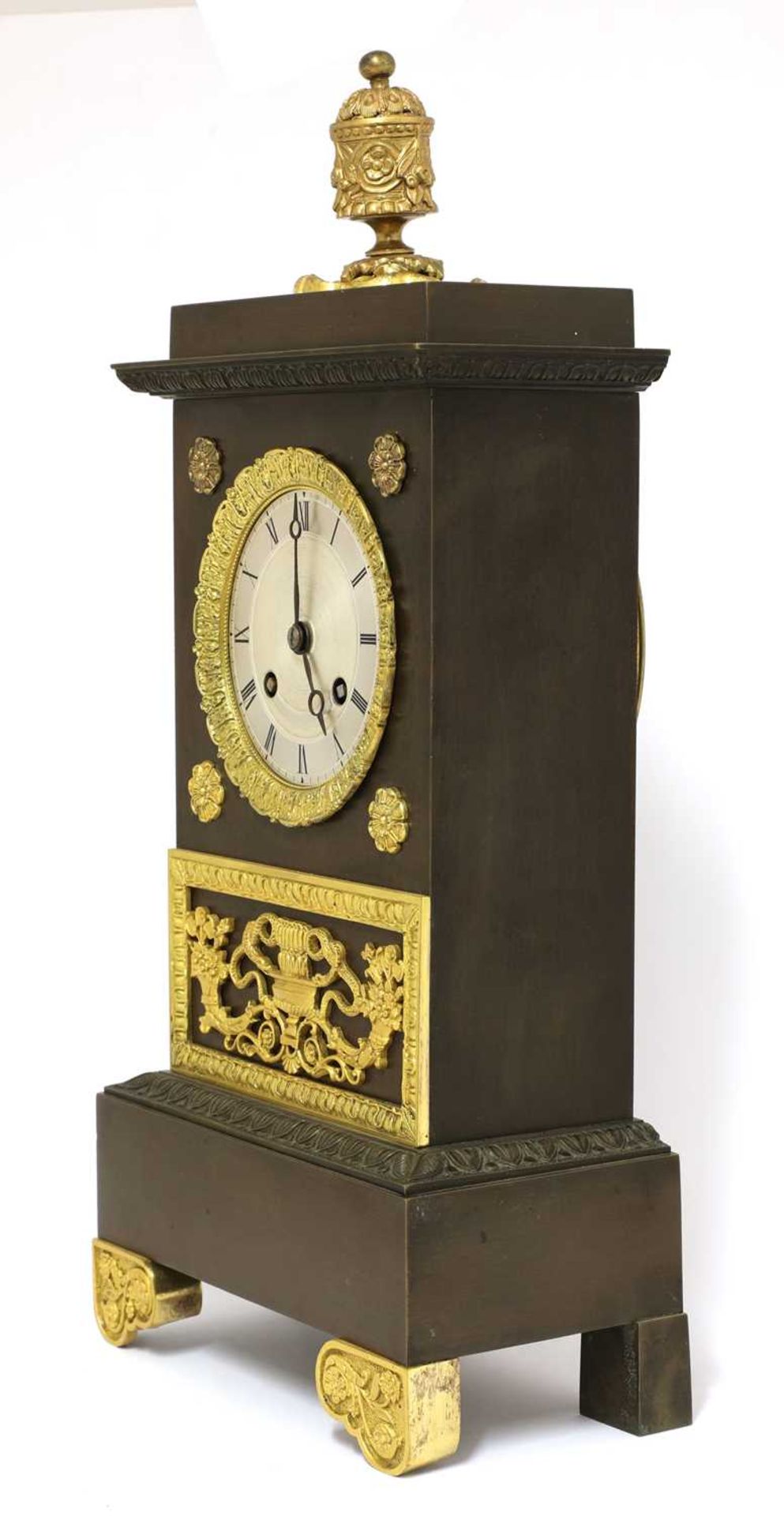 A French bronze table clock, - Image 2 of 5