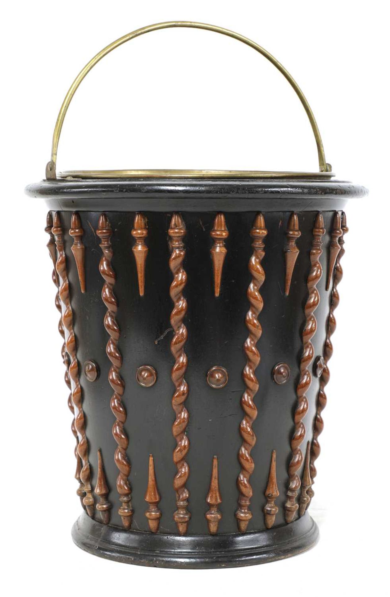 A Dutch ebonised peat bucket, - Image 2 of 4