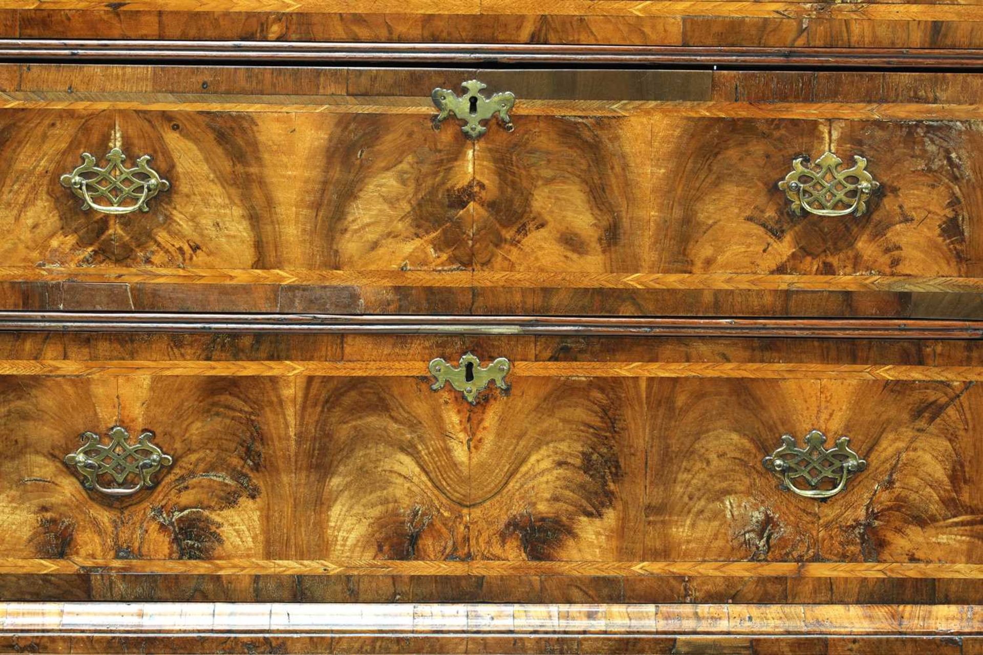 A Queen Anne walnut chest on stand, - Image 8 of 8