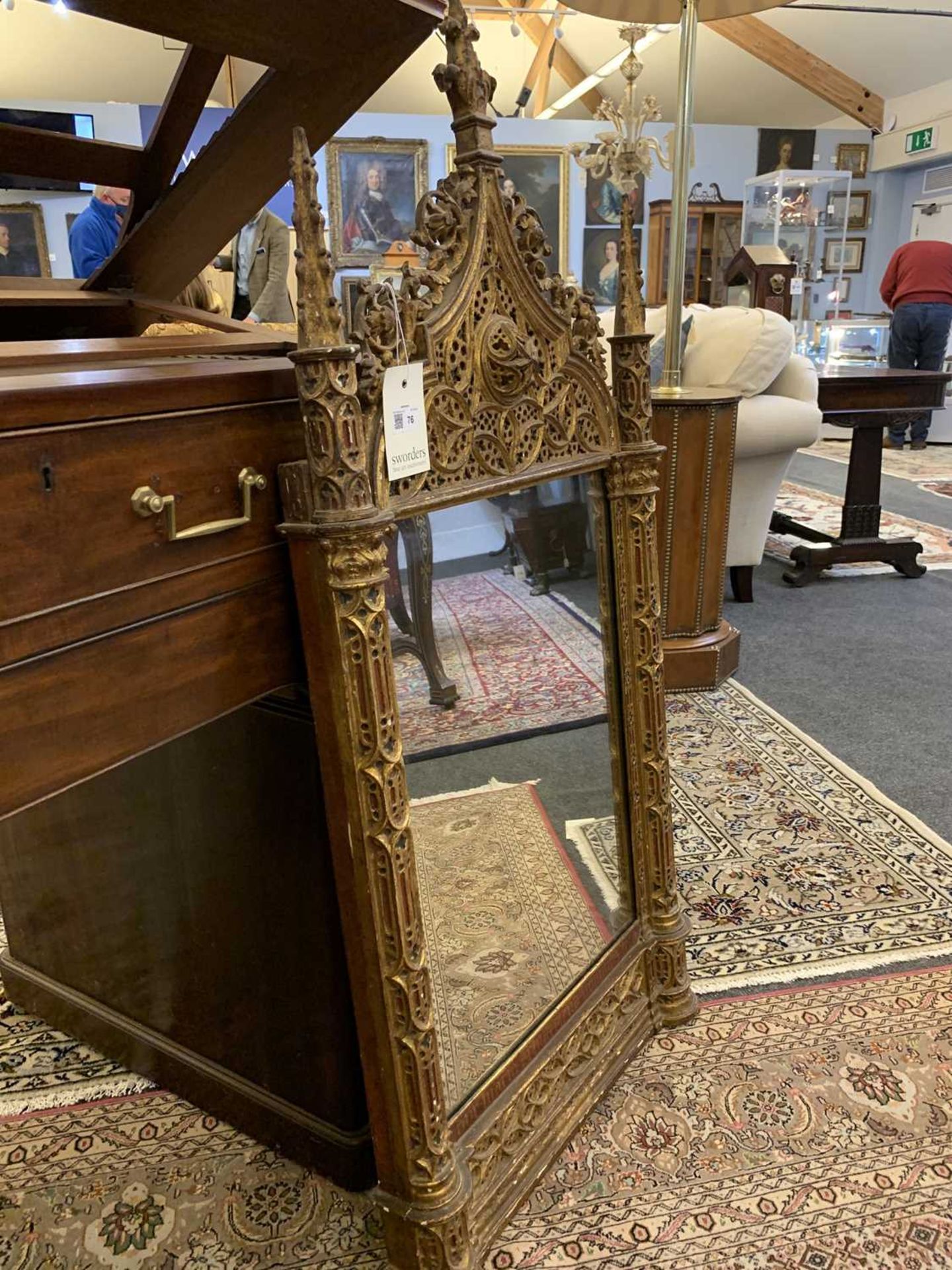 A Gothic Revival wall mirror, - Image 28 of 38