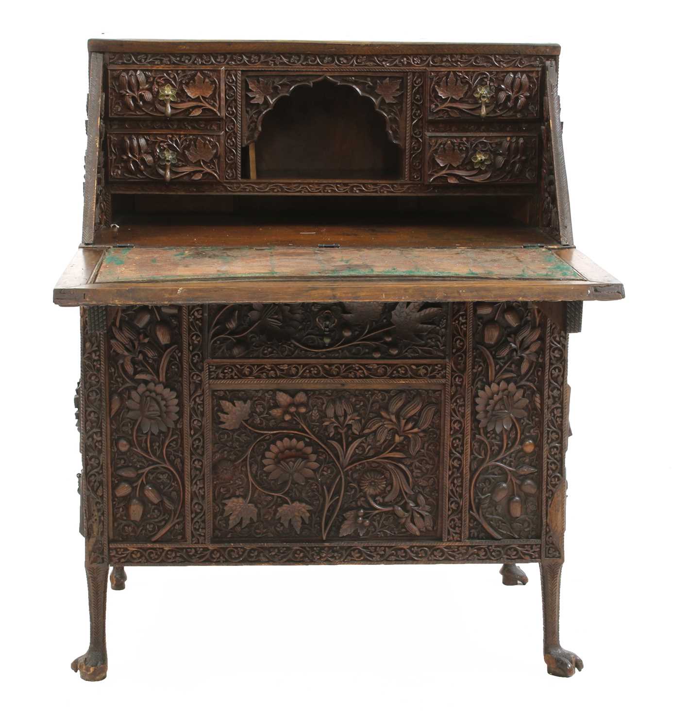 An Anglo-Indian rosewood bureau, - Image 3 of 10