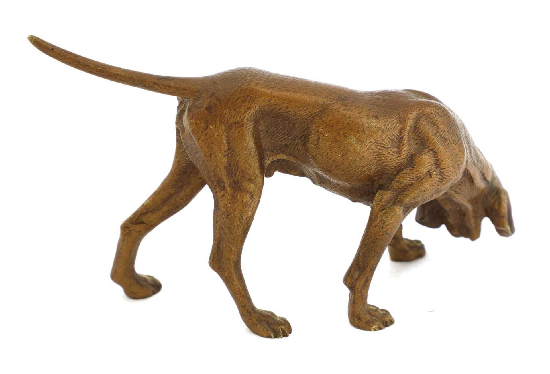 A cold-painted bronze pointer, - Image 2 of 3