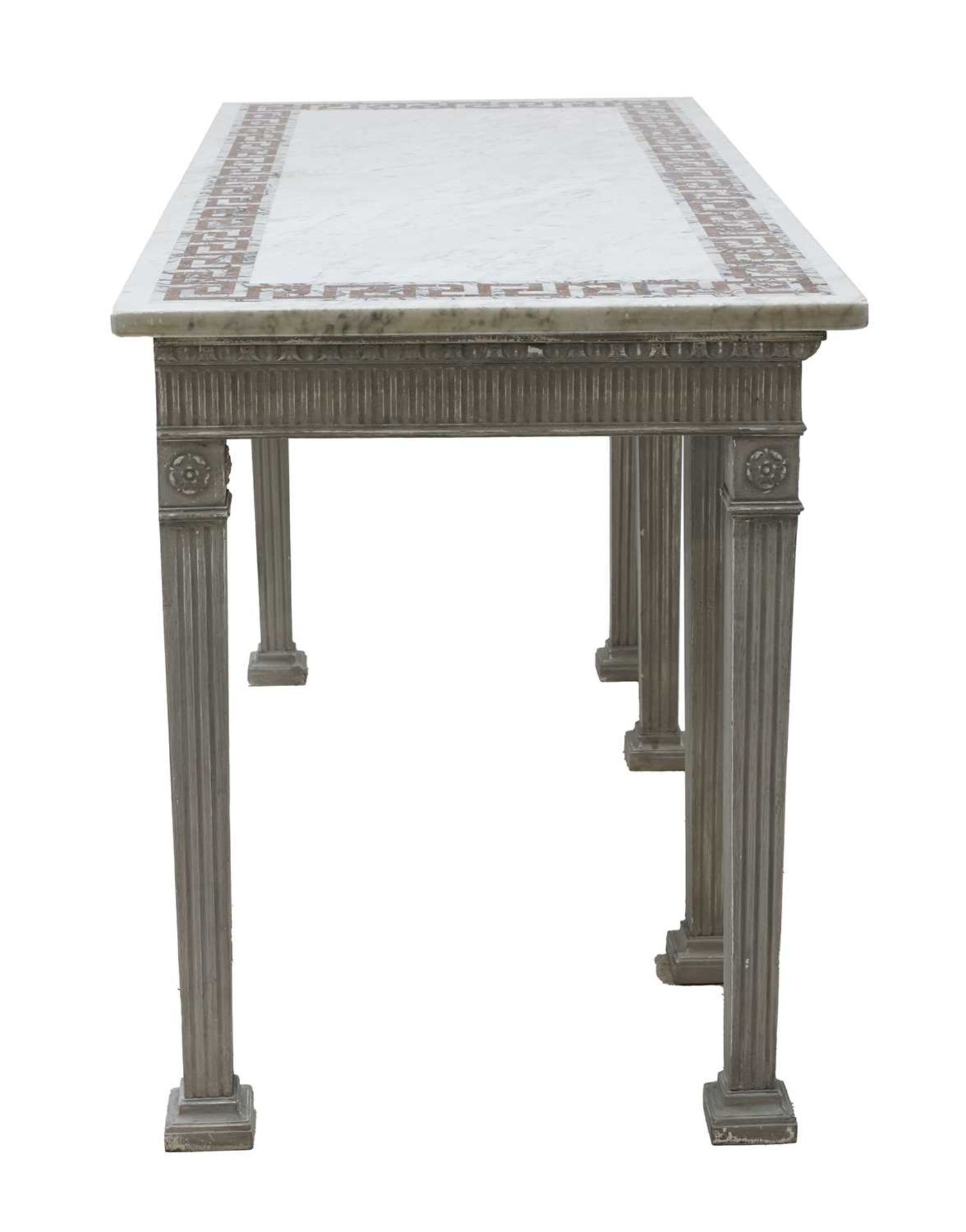 A pair of contemporary marble-topped console tables, - Image 6 of 11