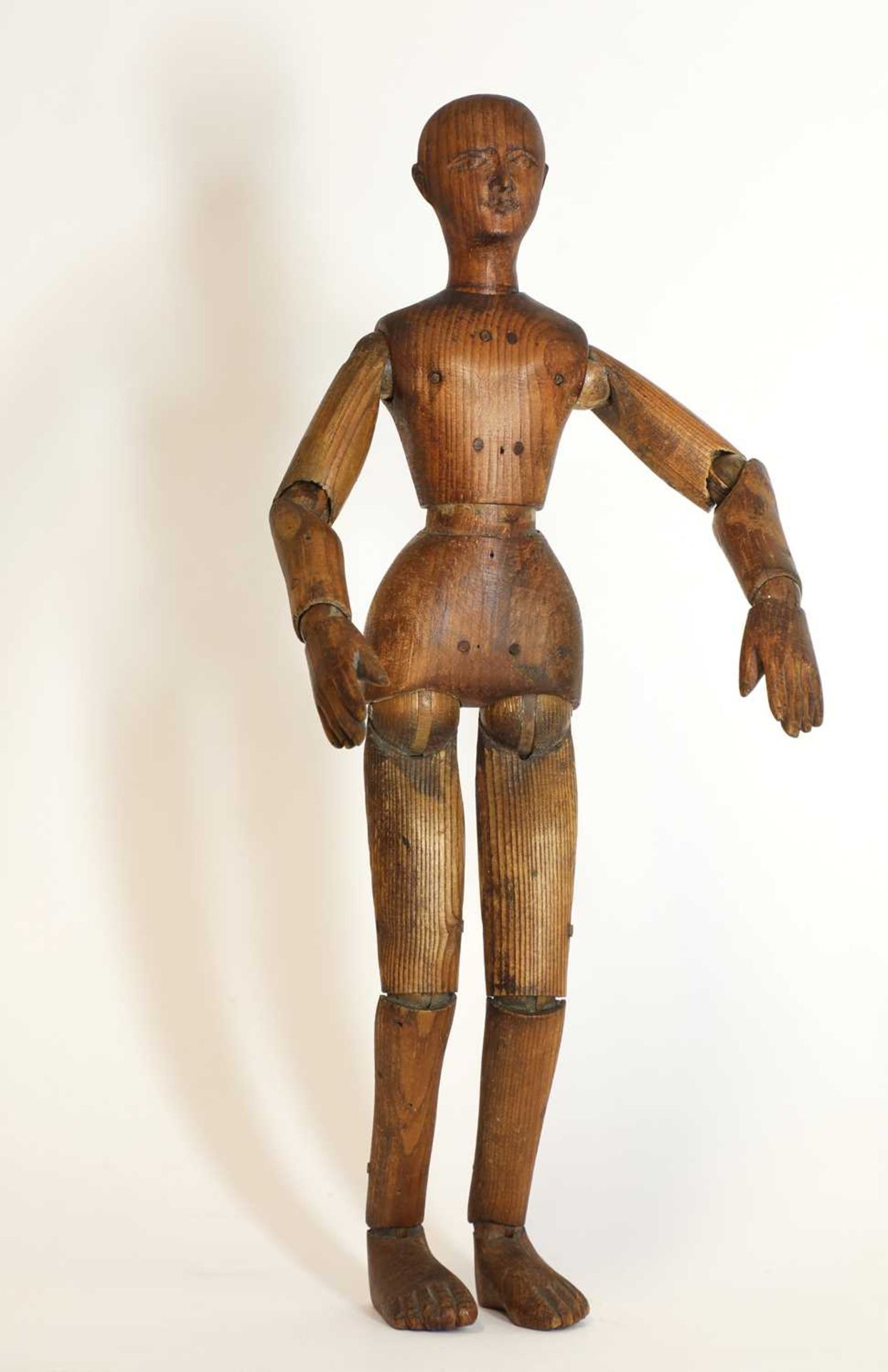 A French carved pine artist's lay figure, - Image 2 of 8