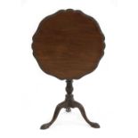 A Chippendale-style mahogany tilt-top tea table,