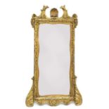 A George II-style giltwood wall mirror,