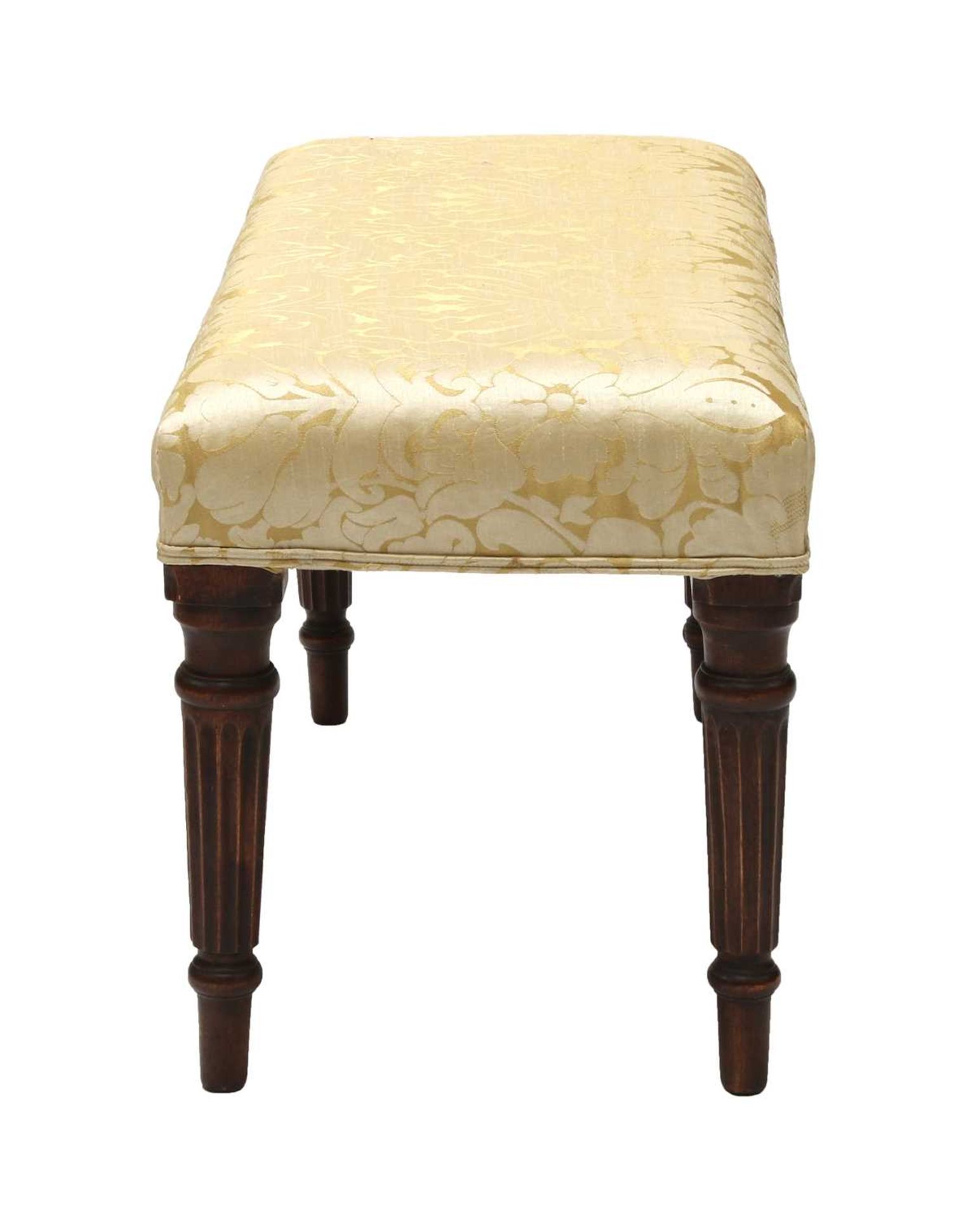 A walnut framed stool, - Image 3 of 5