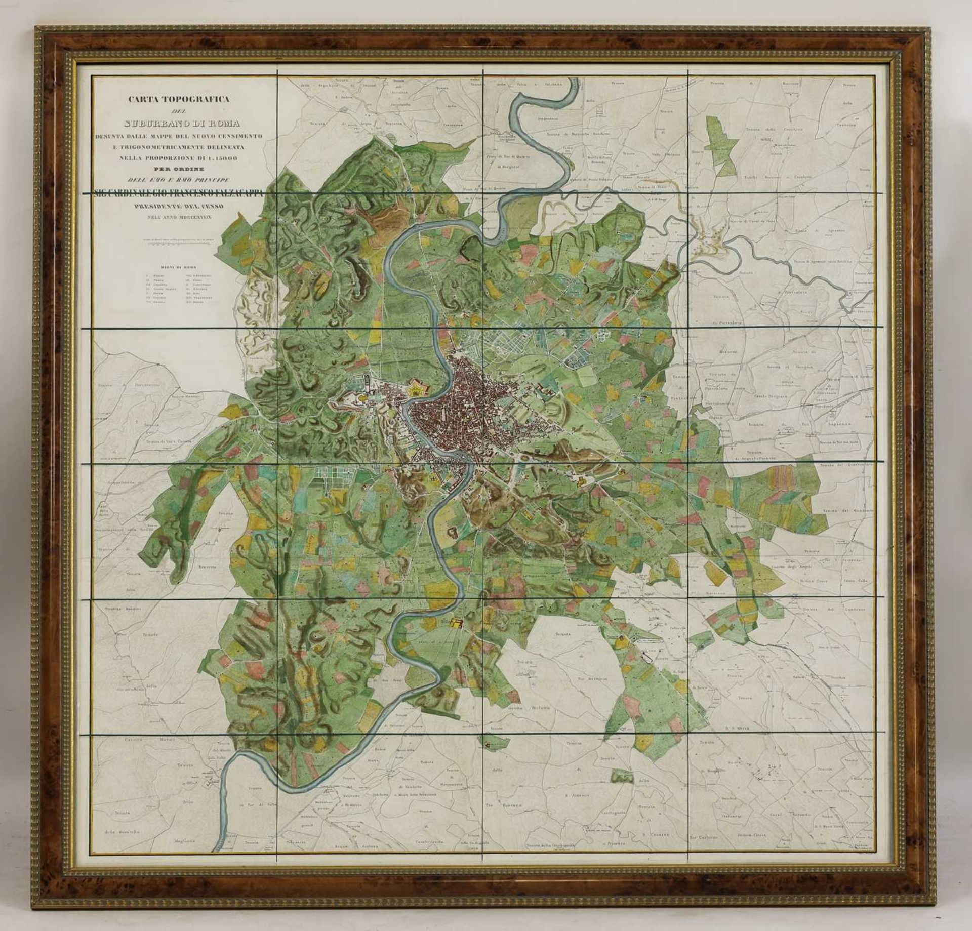 'Roma-Pianta Topografica del Suburbano di Roma 1839',