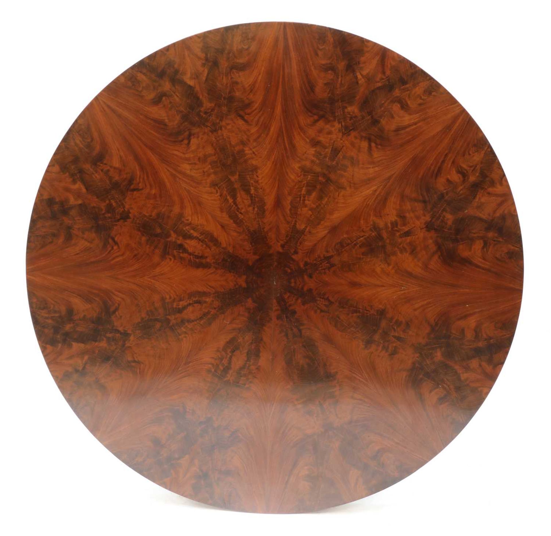 A large Regency circular mahogany pedestal table, - Image 2 of 5