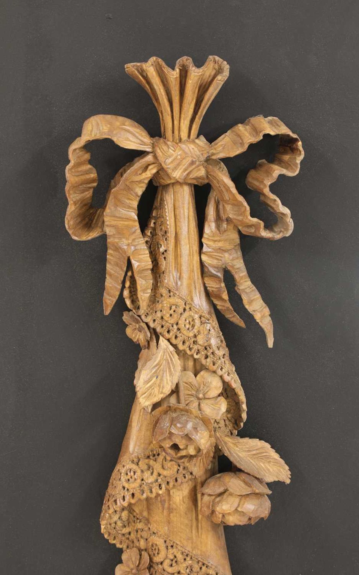 A carved wall hanging in the style of Grinling Gibbons, - Image 4 of 4