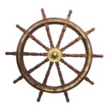 A massive Harland & Wolff ship's wheel,